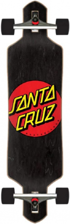 Santa Cruz -  Classic Dot Drop Thru - Complete Longboard - 9"x 36" - Black
