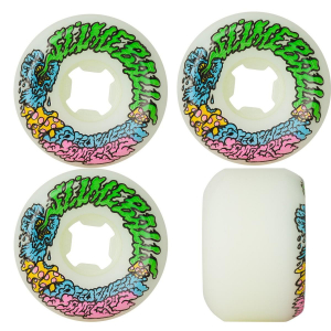 Slime Balls Santa Cruz Skateboard Wheels 53mm Vomit II Mini 97A White