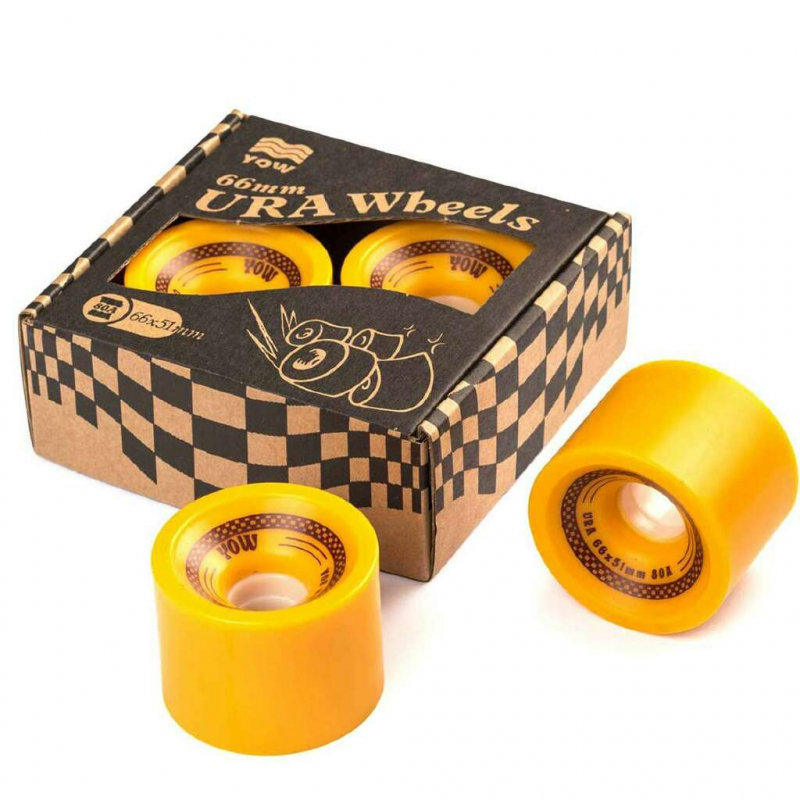 Ura Wheels 66mmx51 Mustard shr 80a Yow Wheels Pack