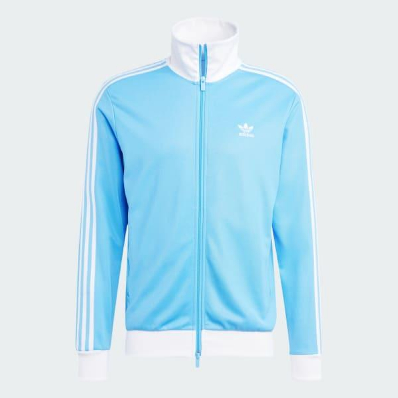 Superstar track jacket light blue best sale